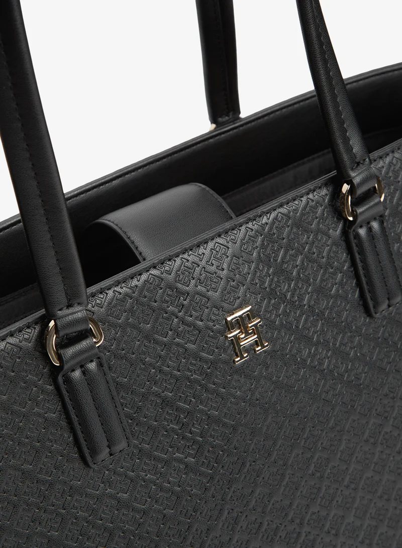 TOMMY HILFIGER  Embossed Monogram Tote Bag for Women | Best Price UAE